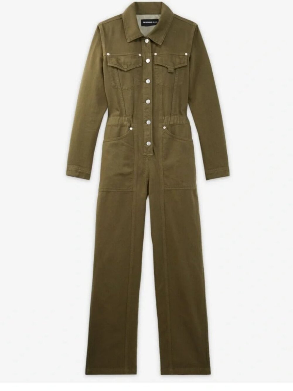 THE KOOPLES Utility jumpsuit Olive Khaki Denim Cute Military Coveralls Pants M 6 - Picture 12 of 14